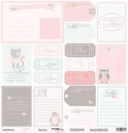 list-odnostoronnej-bumagi-30x30-sm-190-gramm-scrapmir-kartochki-kollekcziya-baby-girl-29-rublej