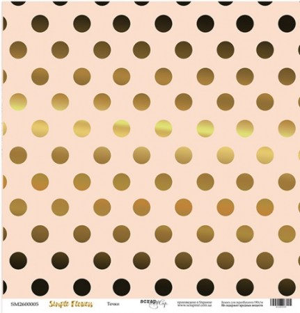 list-odnostoronnej-bumagi-s-zolotym-tisneniem-30x30-ot-scrapmir-tochki-iz-kollekczii-simple-flowers