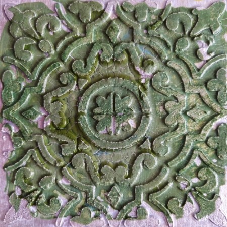 patina-s-effektom-mikrotreshhin-zelyonaya